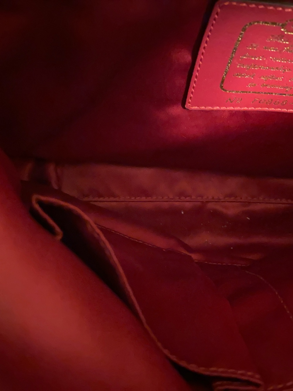 Coach Beige Signature Canvas Tote with Red Leather Accents - Picture 3 of 3
